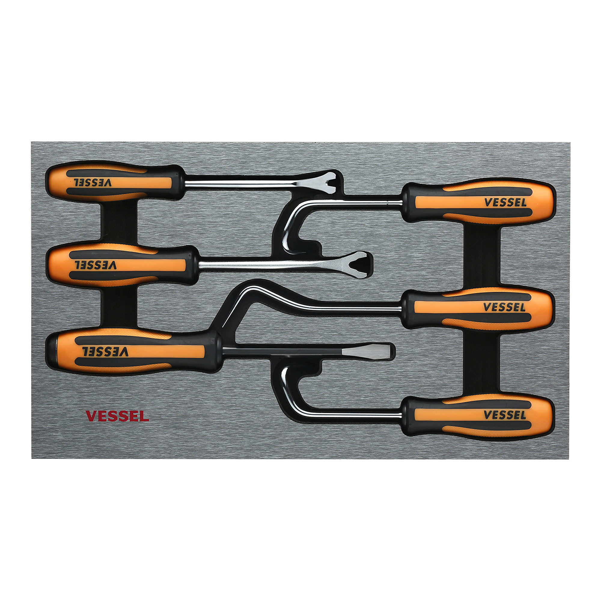 Vessel MEGADORA Body Shop Tools - 6-Piece Set, Combination Drive, EVA Foam Inlay, Model# 9706EVA